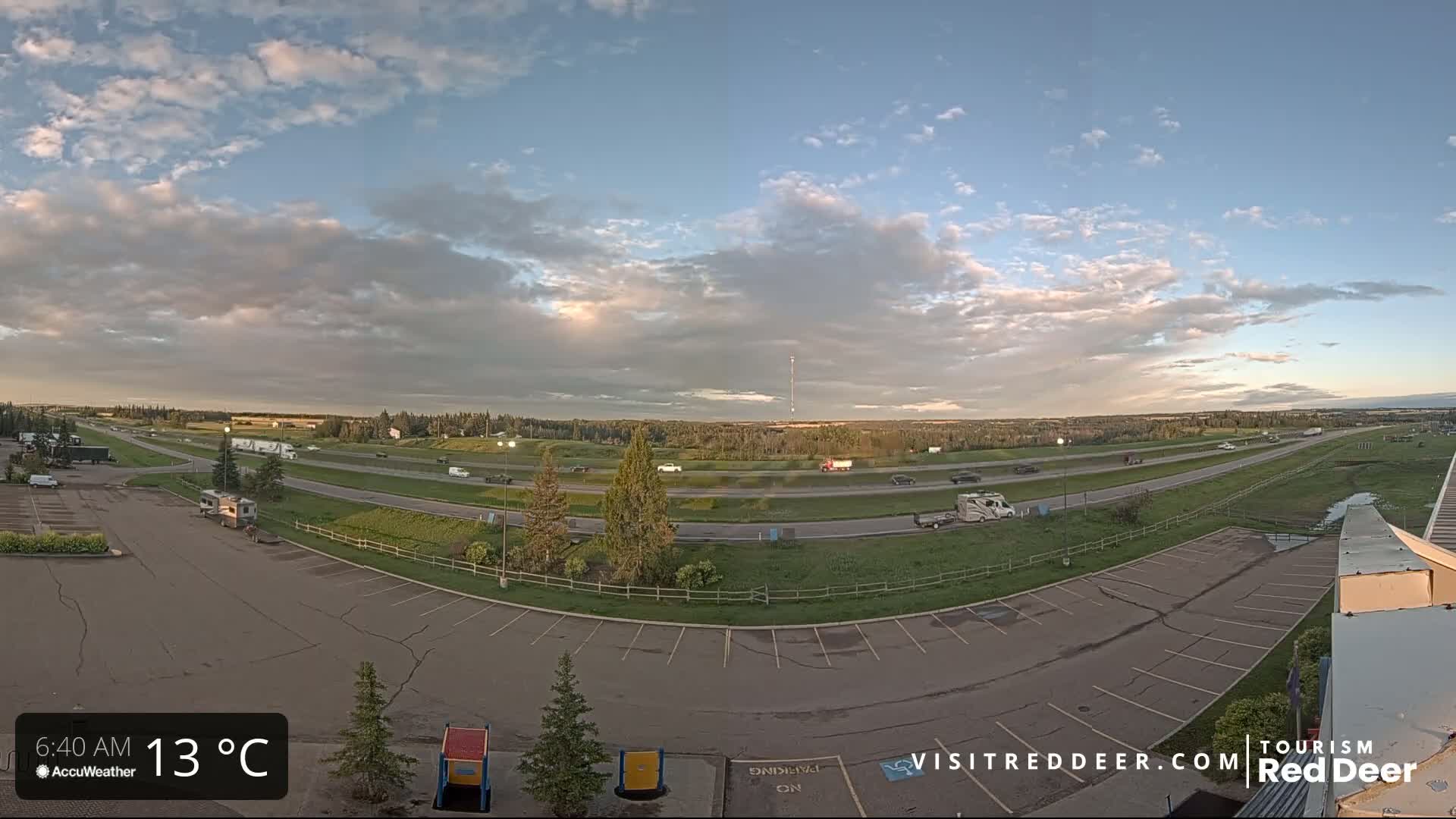 Red Deer Queen Elizabeth 2 Highway & Red Deer Plain Skyline Live Cam - City Of Red Deer, Red Deer County, Alberta, Canada