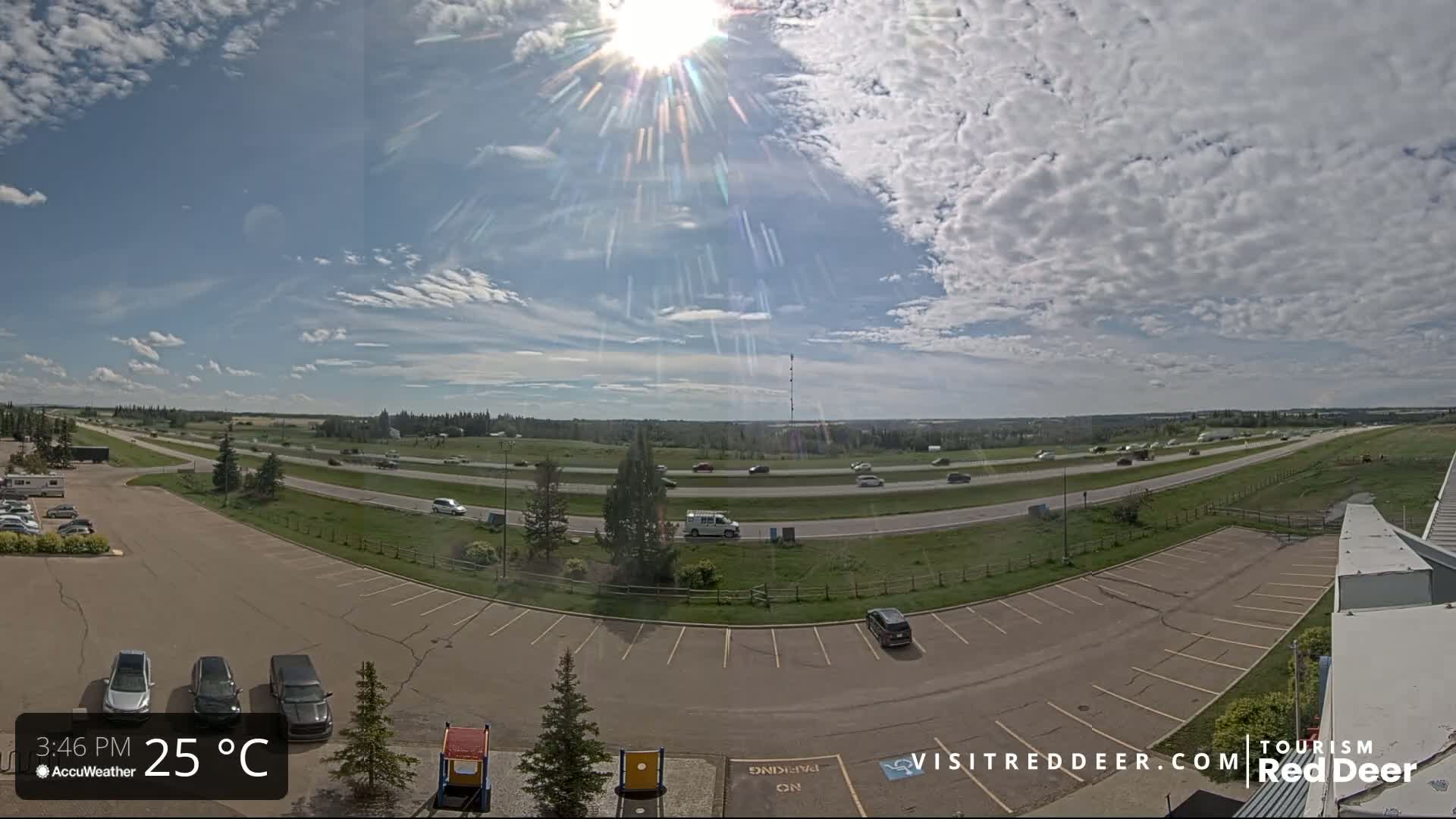 Red Deer Queen Elizabeth 2 Highway & Red Deer Plain Skyline Live Cam - City Of Red Deer, Red Deer County, Alberta, Canada