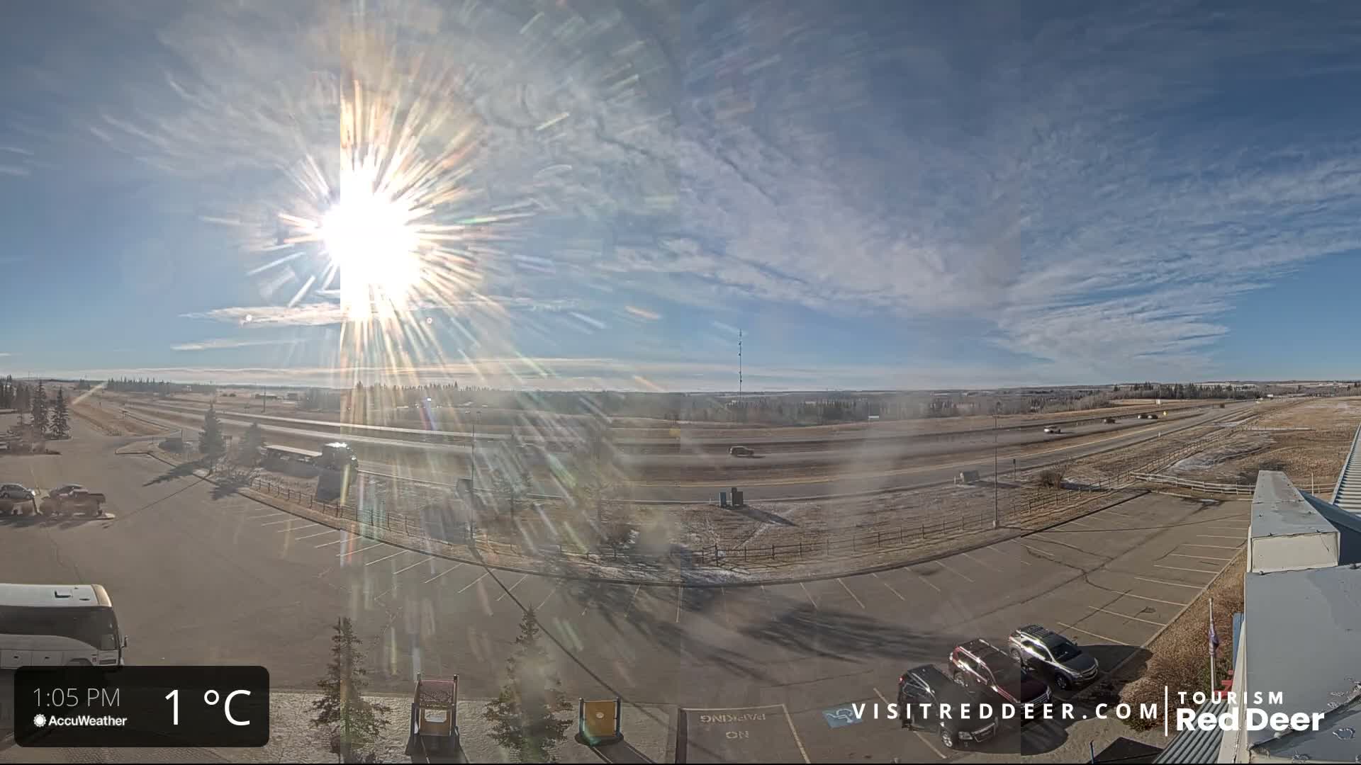 Red Deer Queen Elizabeth 2 Highway & Red Deer Plain Skyline Live Cam - City Of Red Deer, Red Deer County, Alberta, Canada