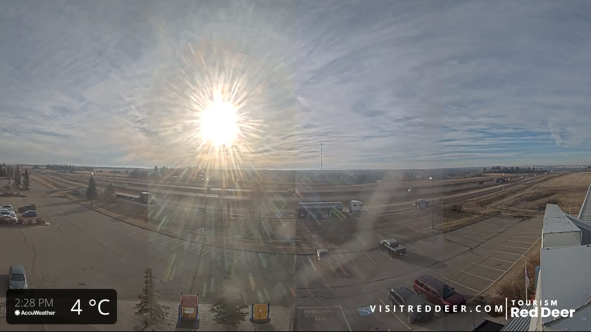 Red Deer Queen Elizabeth 2 Highway & Red Deer Plain Skyline Live Cam - City Of Red Deer, Red Deer County, Alberta, Canada