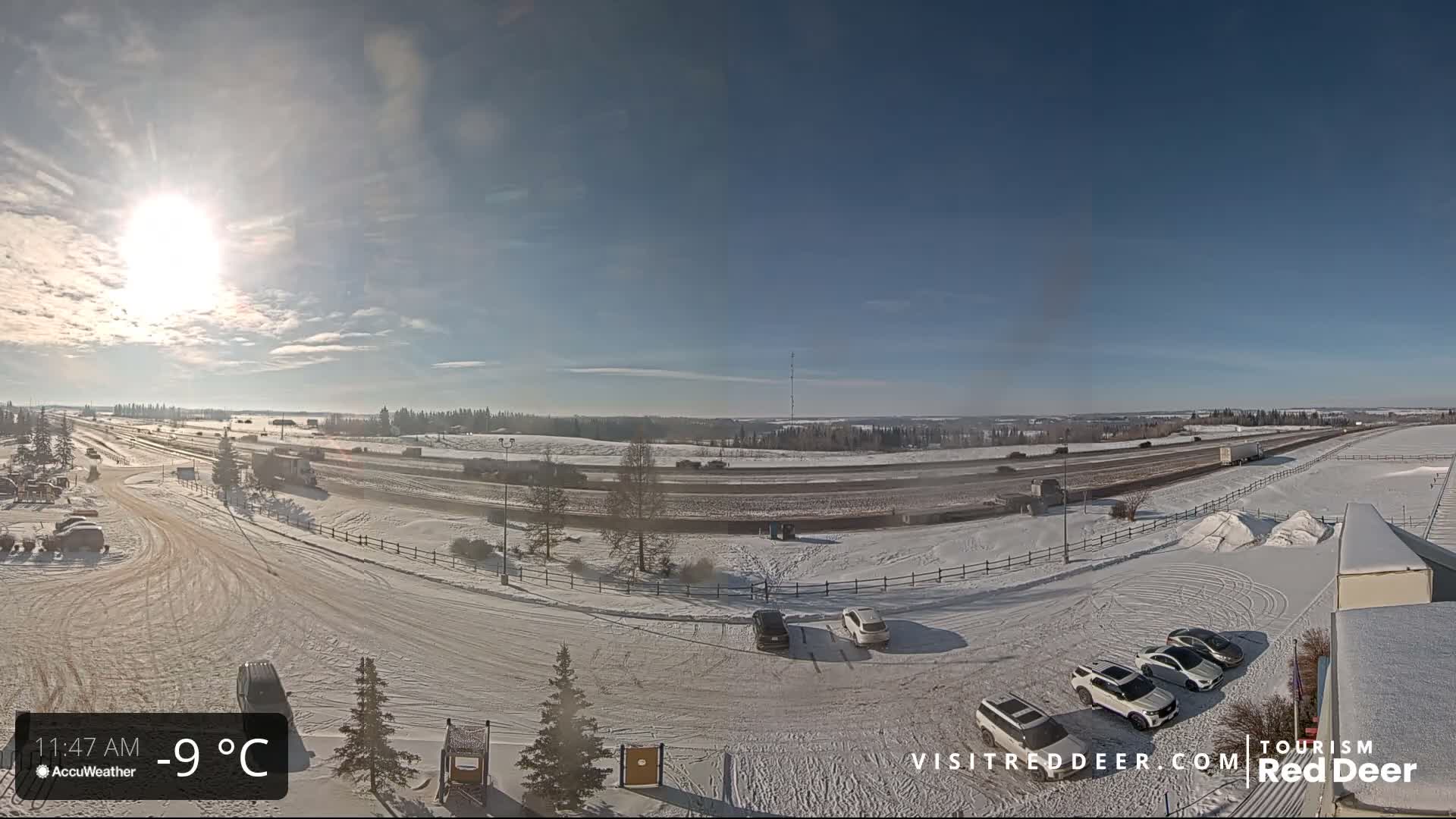 Red Deer Queen Elizabeth 2 Highway & Red Deer Plain Skyline Live Cam - City Of Red Deer, Red Deer County, Alberta, Canada