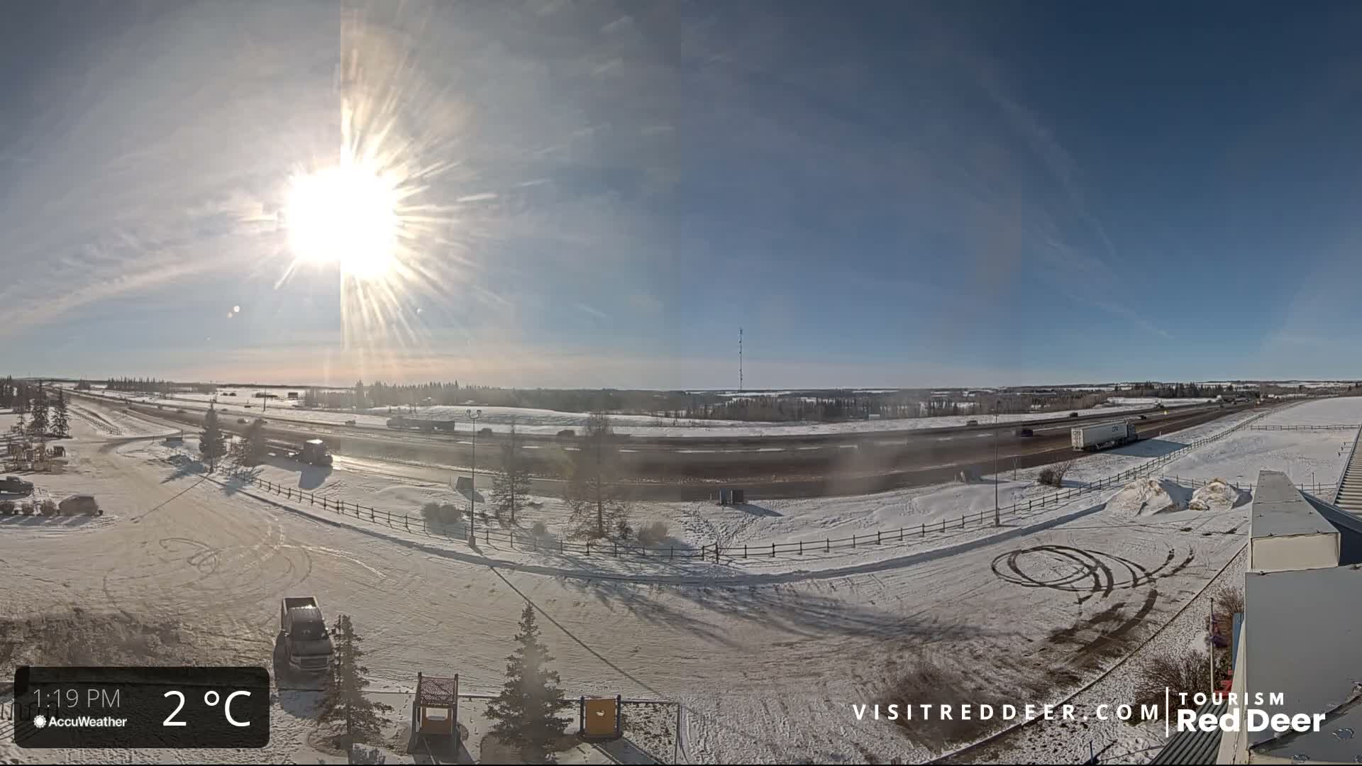 Red Deer Queen Elizabeth 2 Highway & Red Deer Plain Skyline Live Cam - City Of Red Deer, Red Deer County, Alberta, Canada