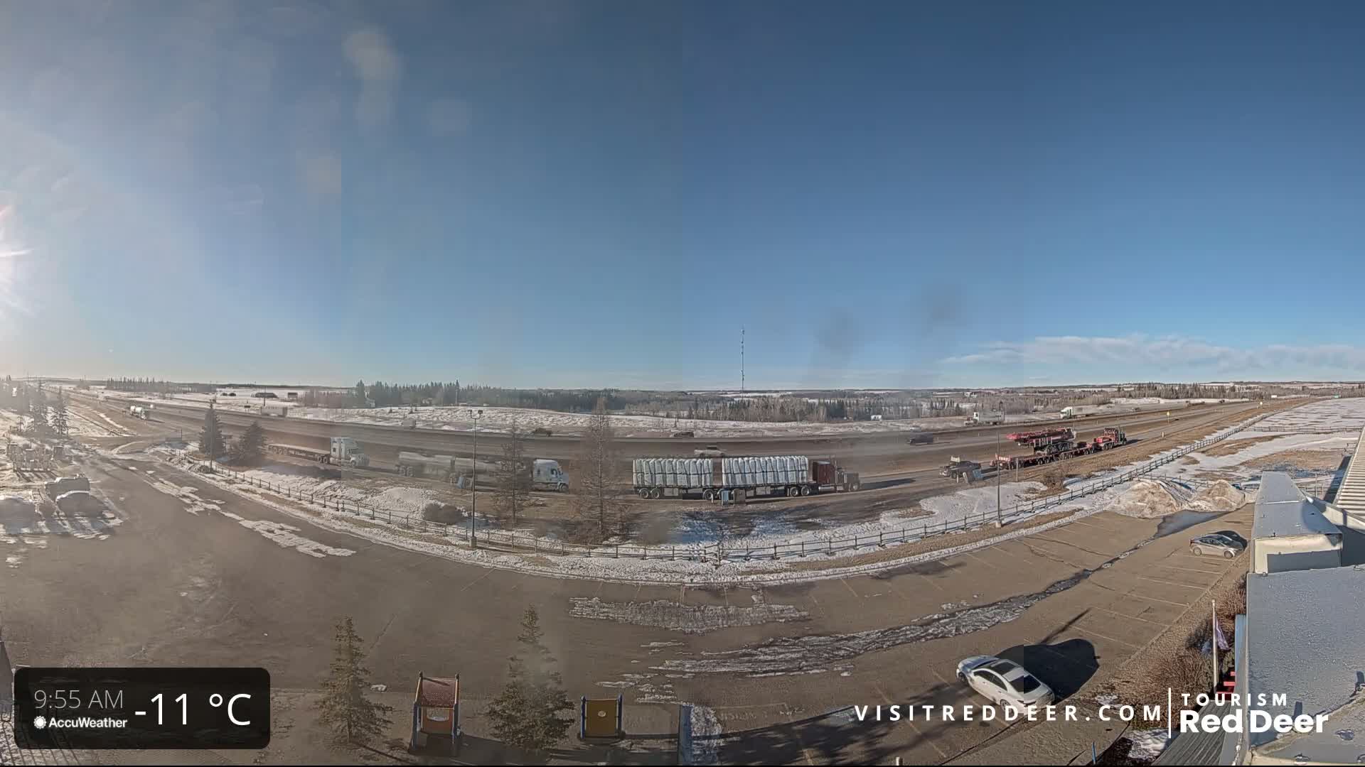 Red Deer Queen Elizabeth 2 Highway & Red Deer Plain Skyline Live Cam - City Of Red Deer, Red Deer County, Alberta, Canada
