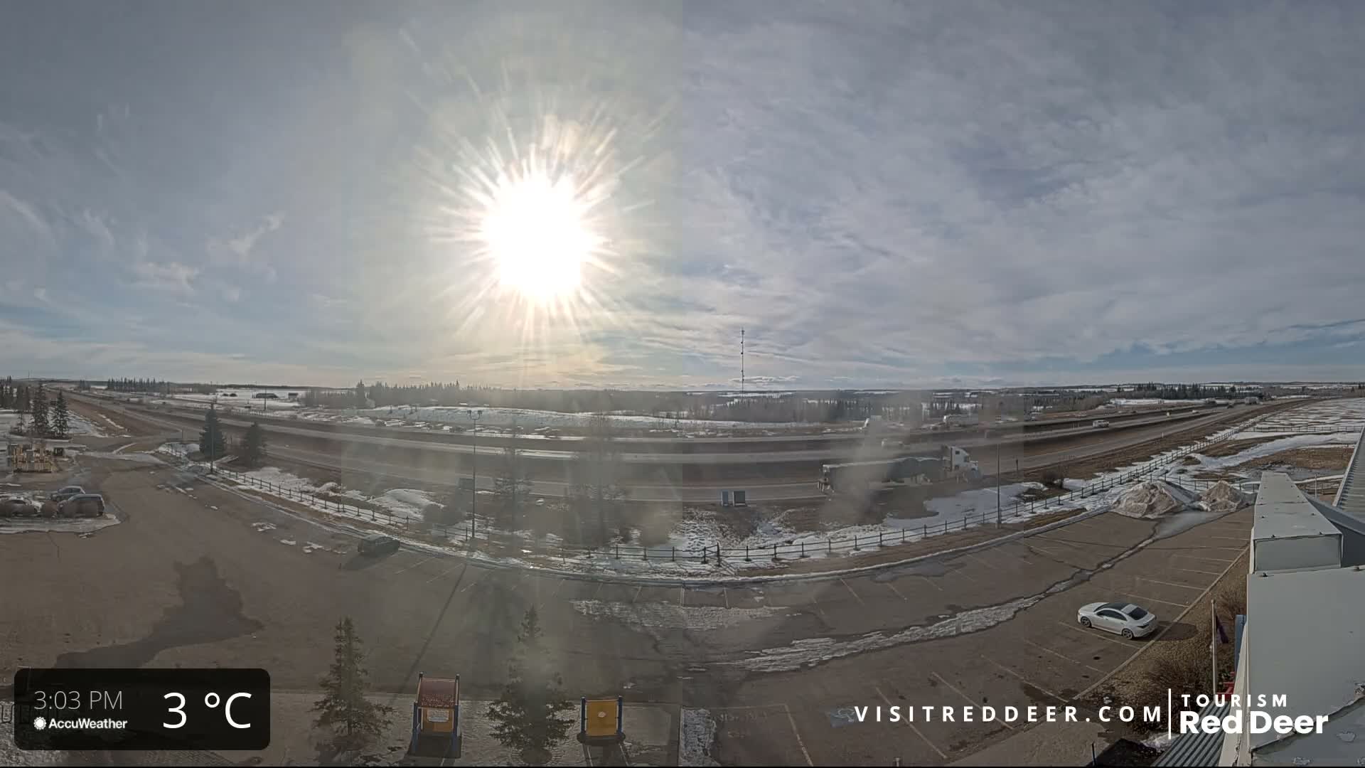 Red Deer Queen Elizabeth 2 Highway & Red Deer Plain Skyline Live Cam - City Of Red Deer, Red Deer County, Alberta, Canada