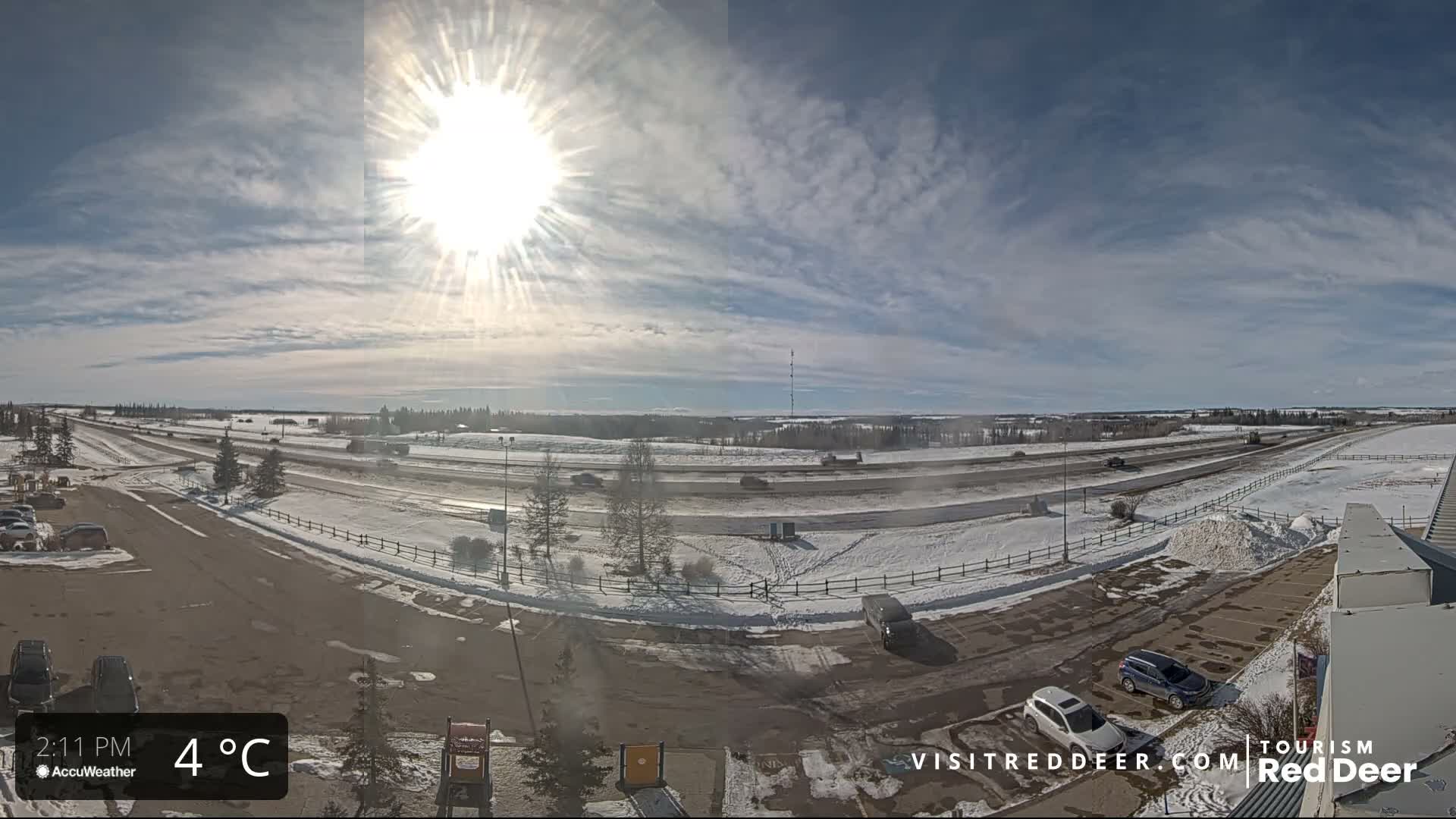 Red Deer Queen Elizabeth 2 Highway & Red Deer Plain Skyline Live Cam - City Of Red Deer, Red Deer County, Alberta, Canada