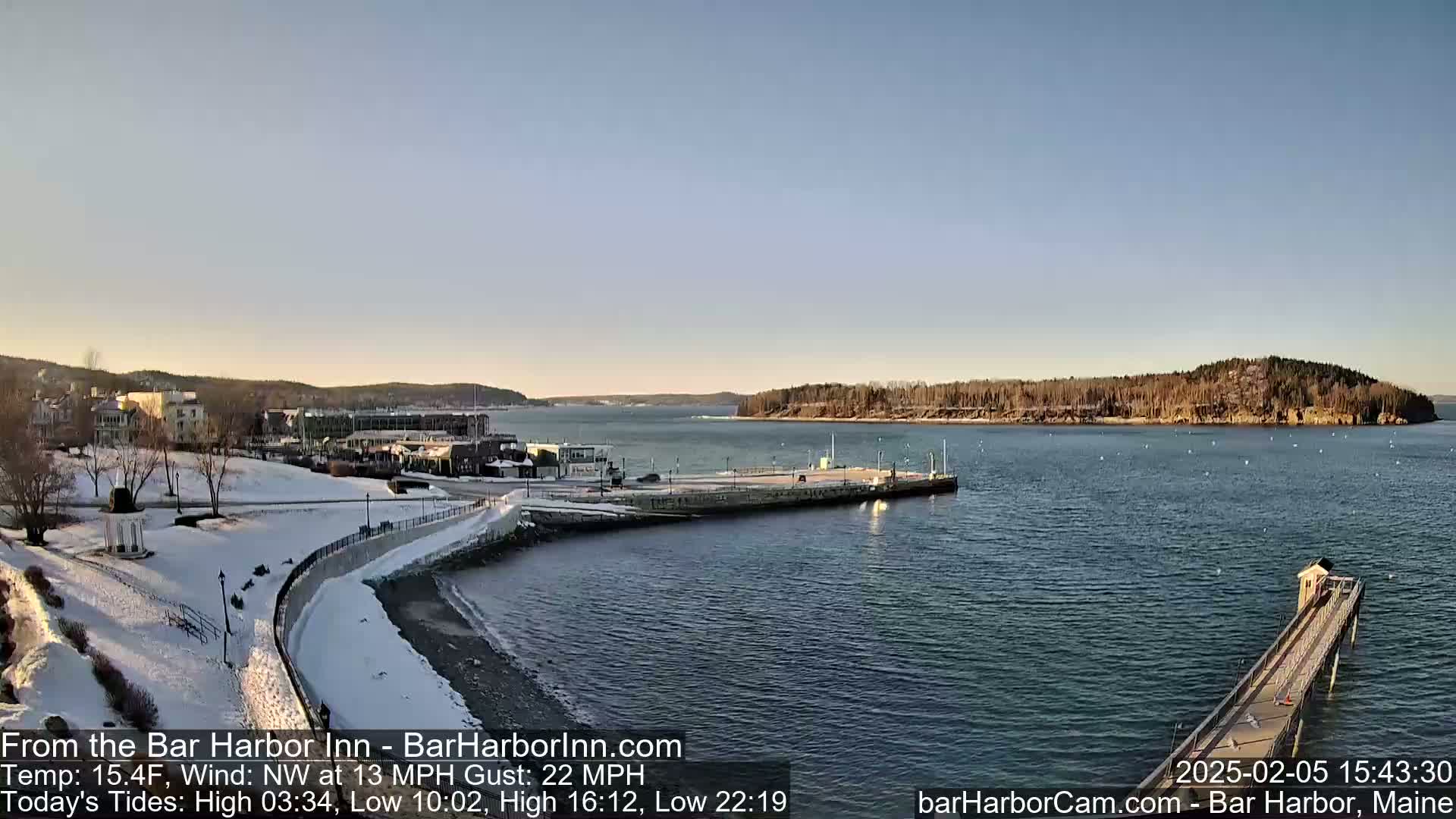 Bar Harbor  West View Live Cam - Maine, USA