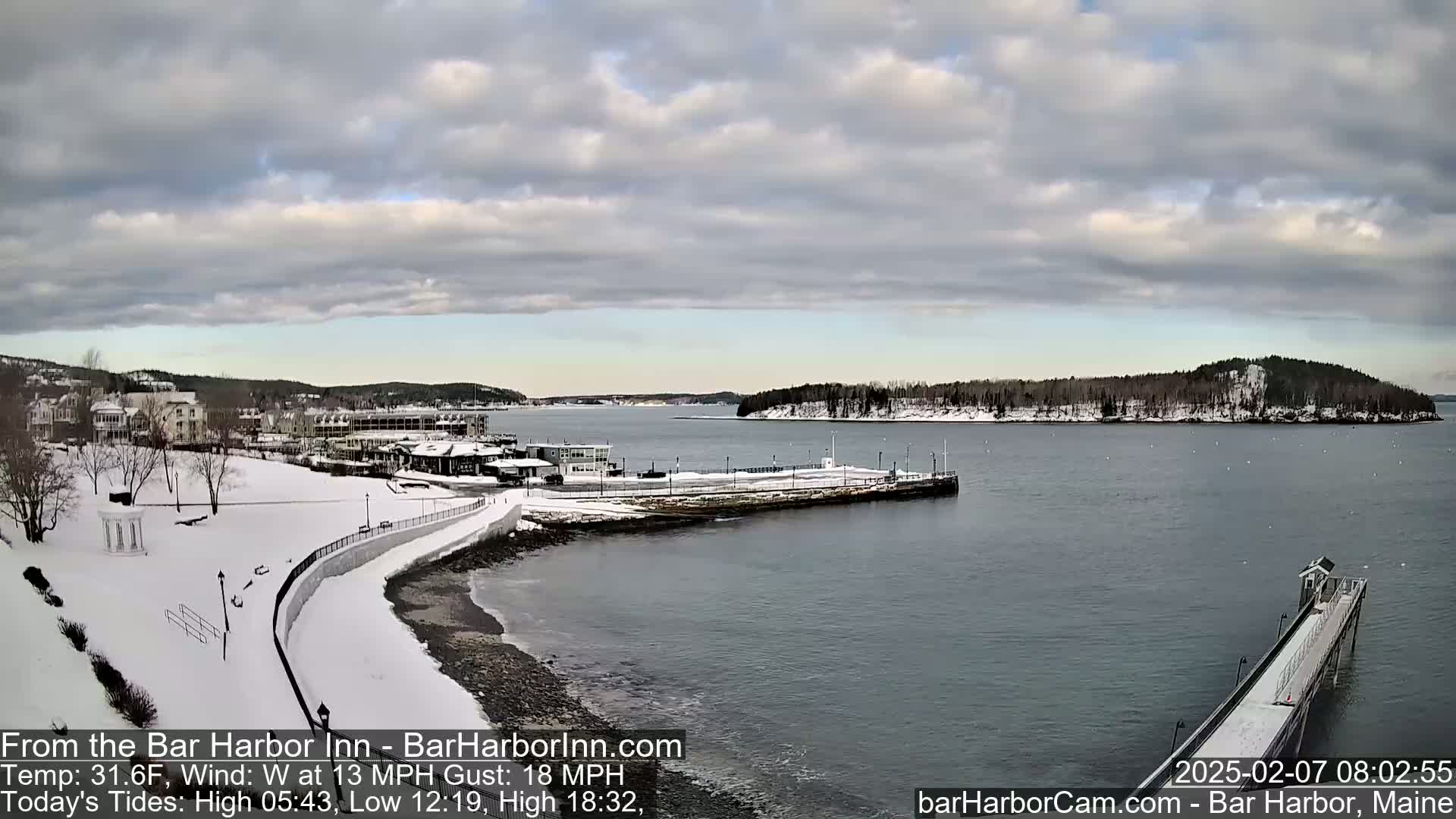 Bar Harbor  West View Live Cam - Maine, USA