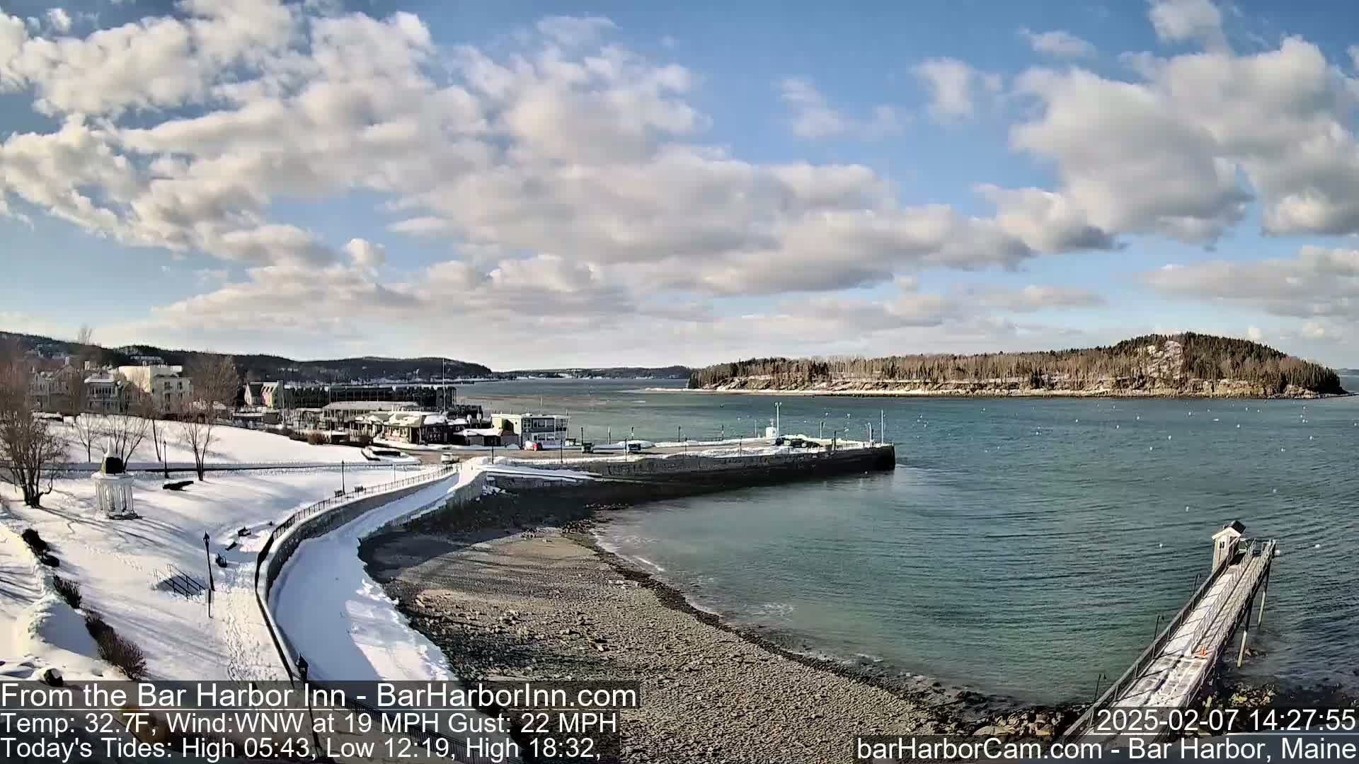 Bar Harbor  West View Live Cam - Maine, USA
