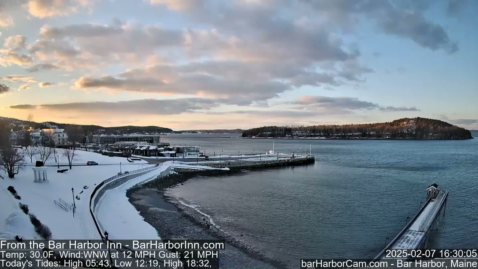 Bar Harbor  West View Live Cam - Maine, USA