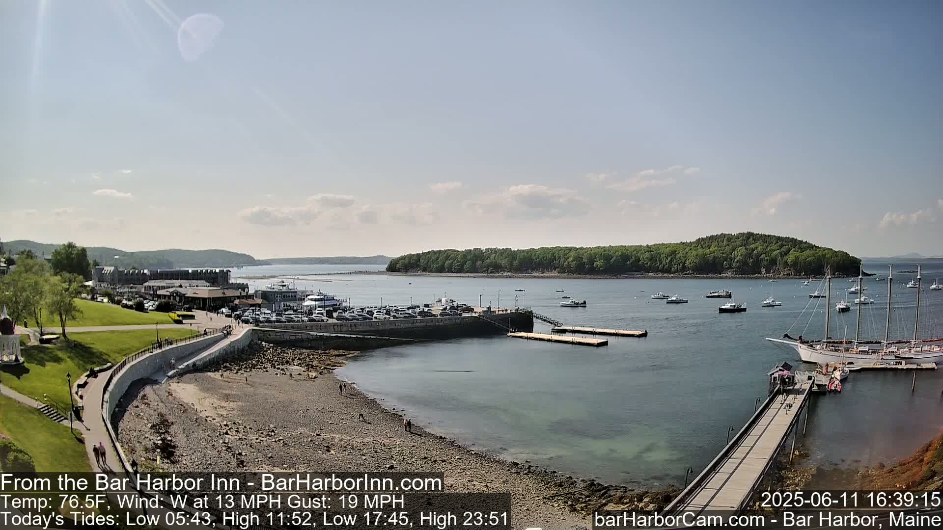 Bar Harbor  West View Live Cam - Maine, USA