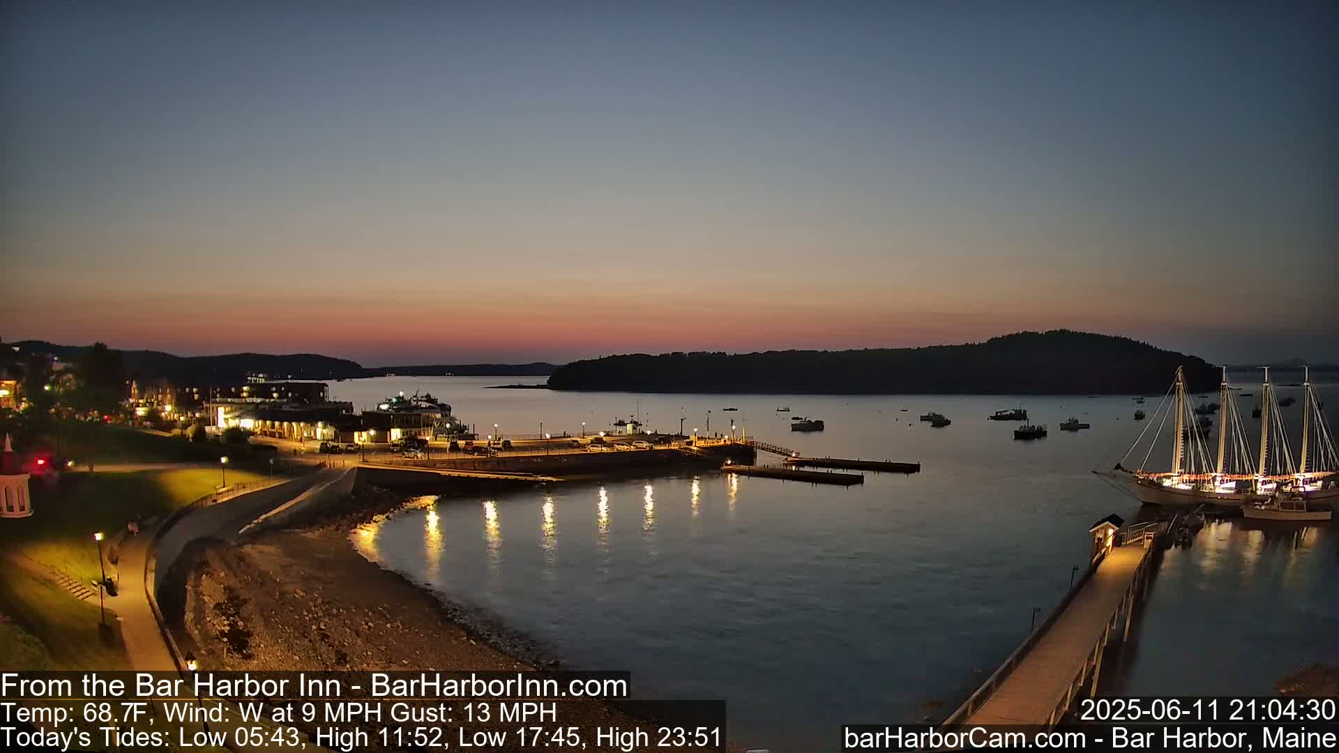Bar Harbor  West View Live Cam - Maine, USA
