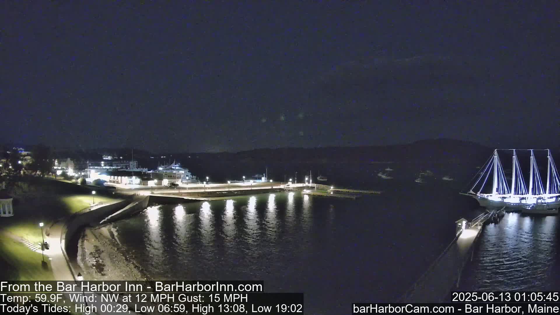 Bar Harbor  West View Live Cam - Maine, USA