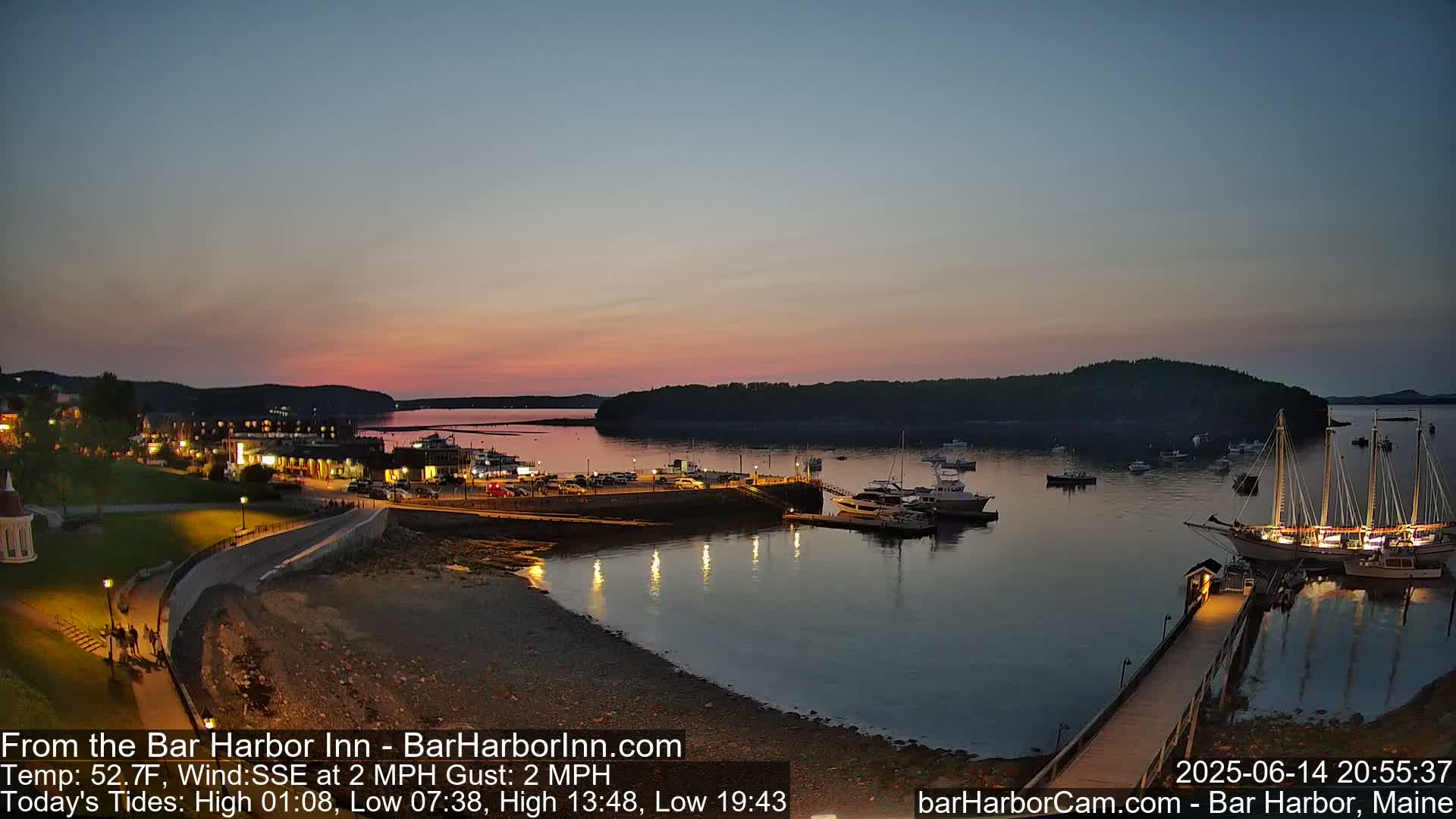 Bar Harbor  West View Live Cam - Maine, USA