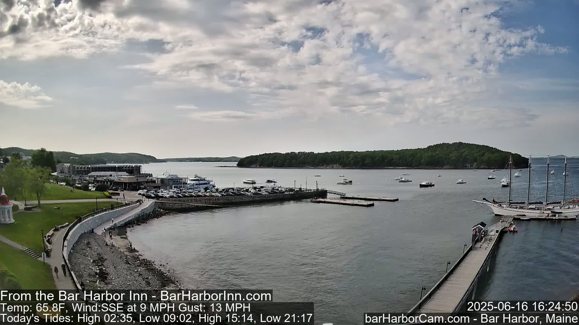 Bar Harbor  West View Live Cam - Maine, USA