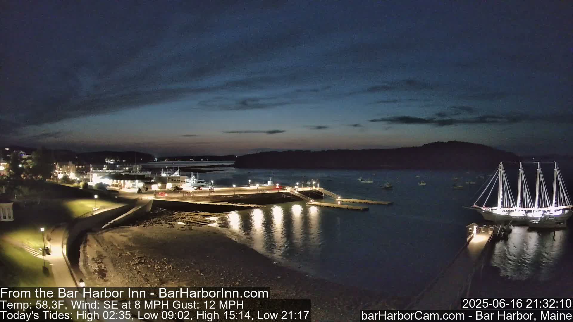 Bar Harbor  West View Live Cam - Maine, USA
