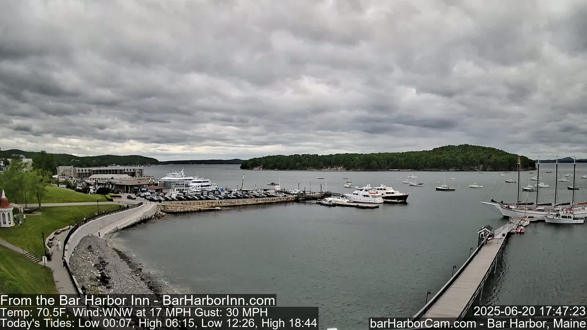 Bar Harbor  West View Live Cam - Maine, USA