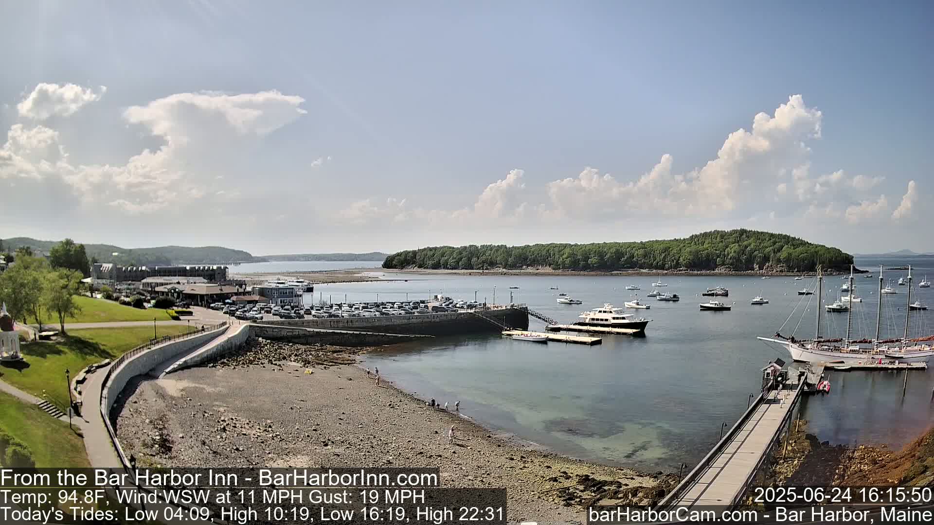Bar Harbor  West View Live Cam - Maine, USA