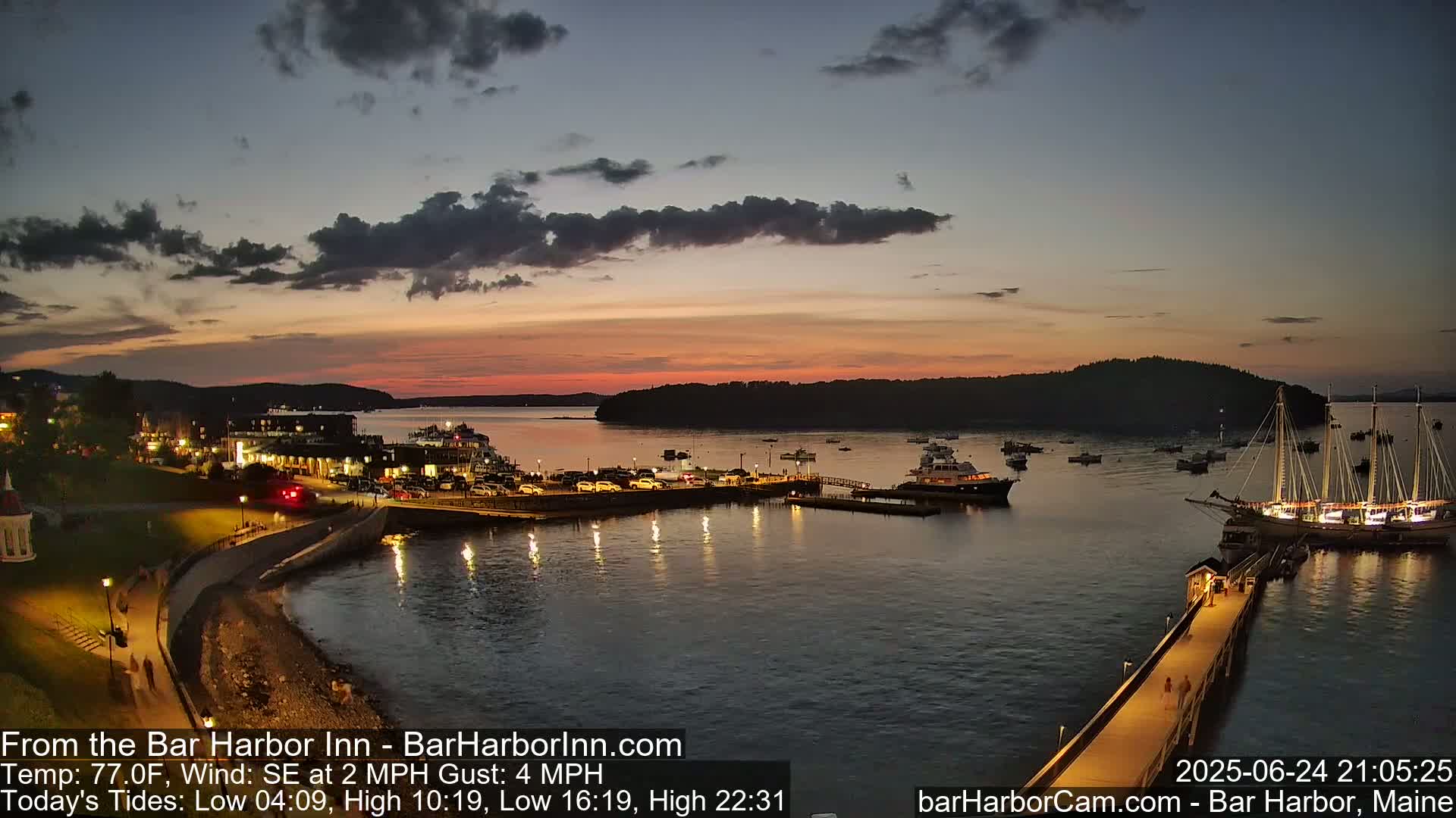 Bar Harbor  West View Live Cam - Maine, USA