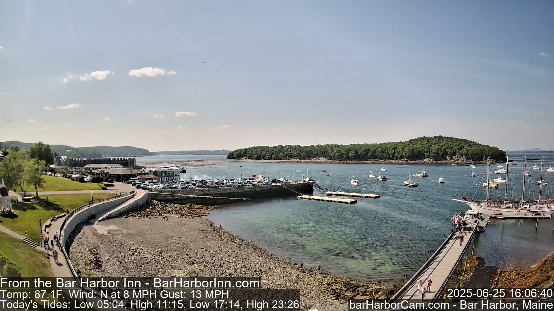 Bar Harbor  West View Live Cam - Maine, USA