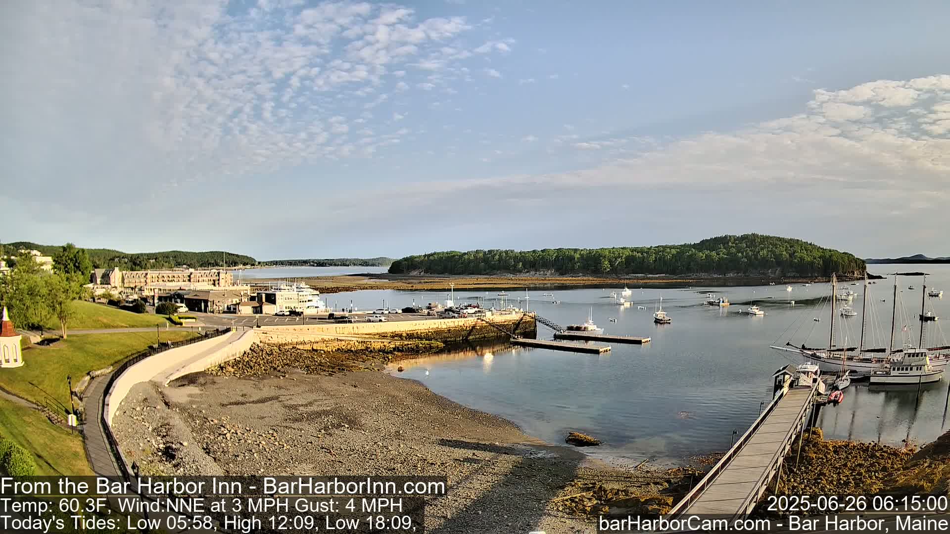 Bar Harbor  West View Live Cam - Maine, USA