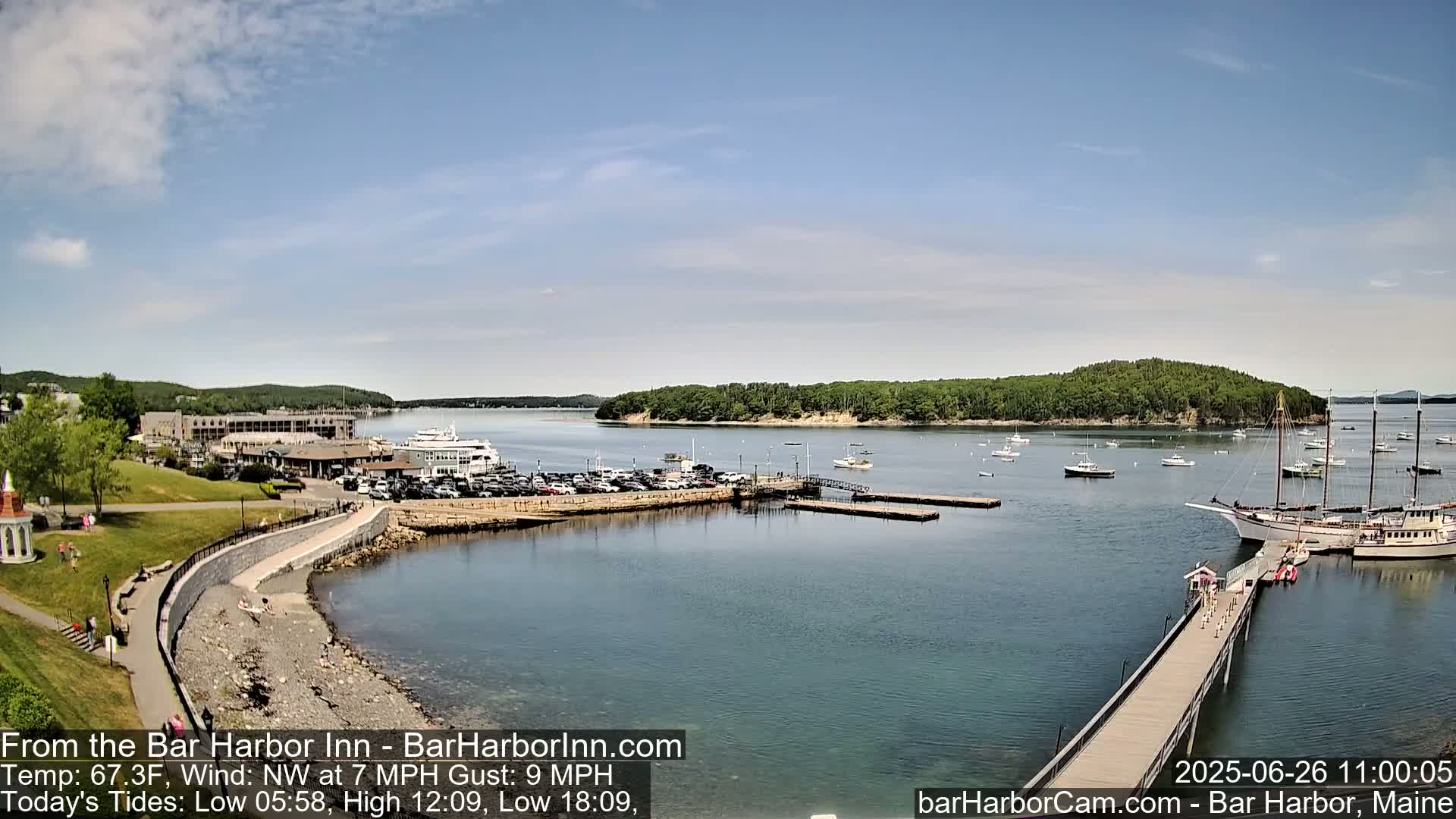 Bar Harbor  West View Live Cam - Maine, USA