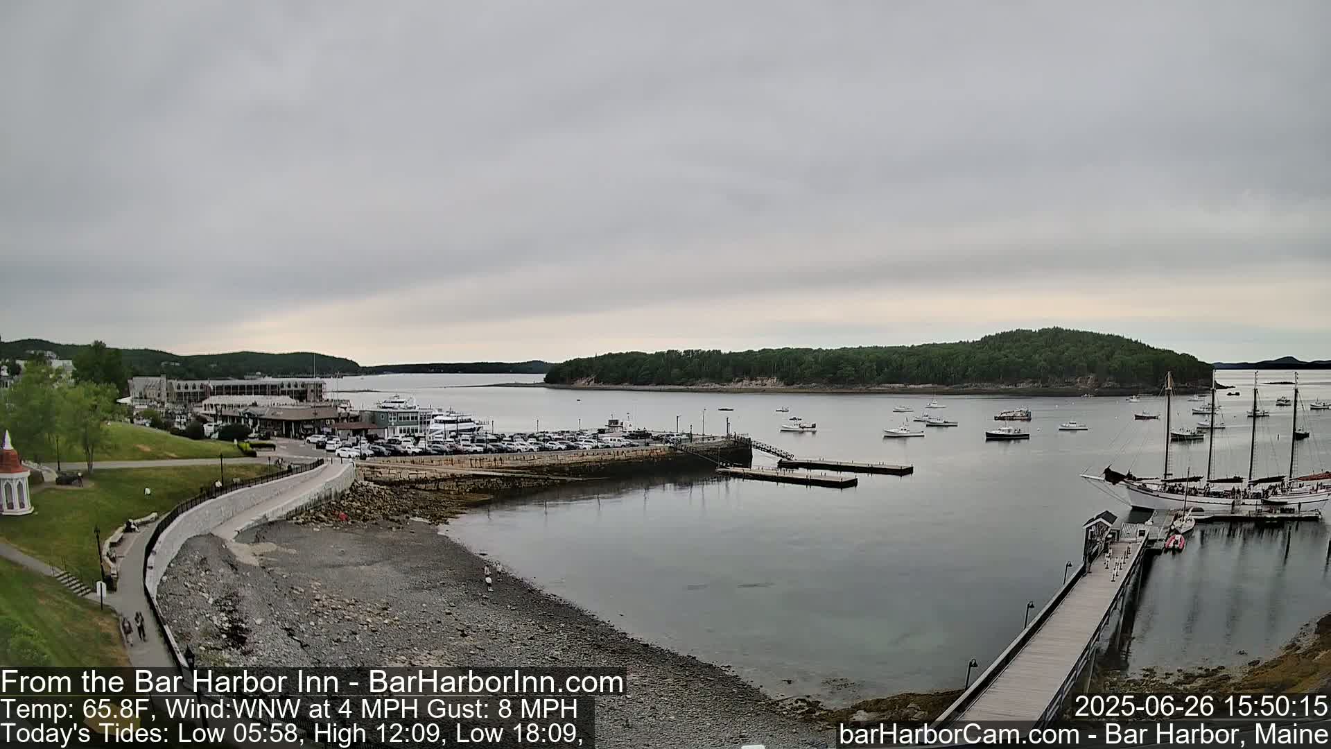 Bar Harbor  West View Live Cam - Maine, USA