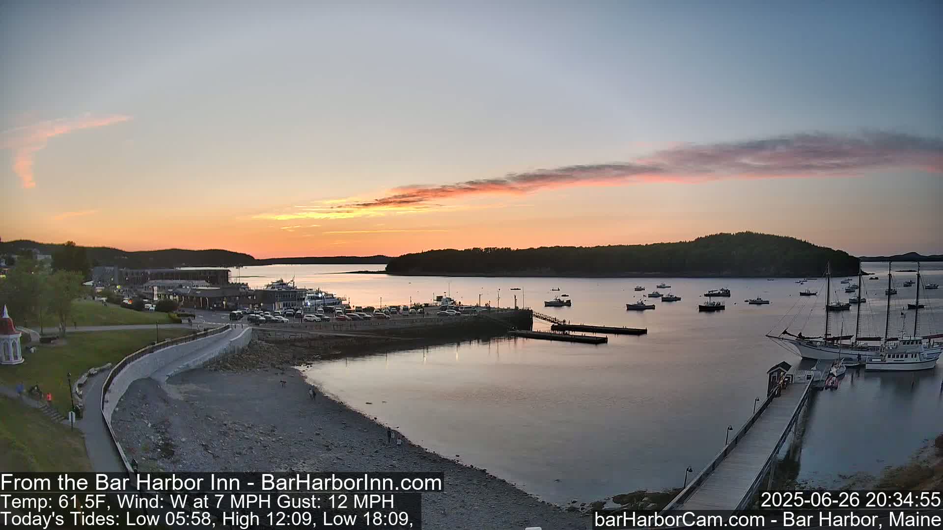 Bar Harbor  West View Live Cam - Maine, USA