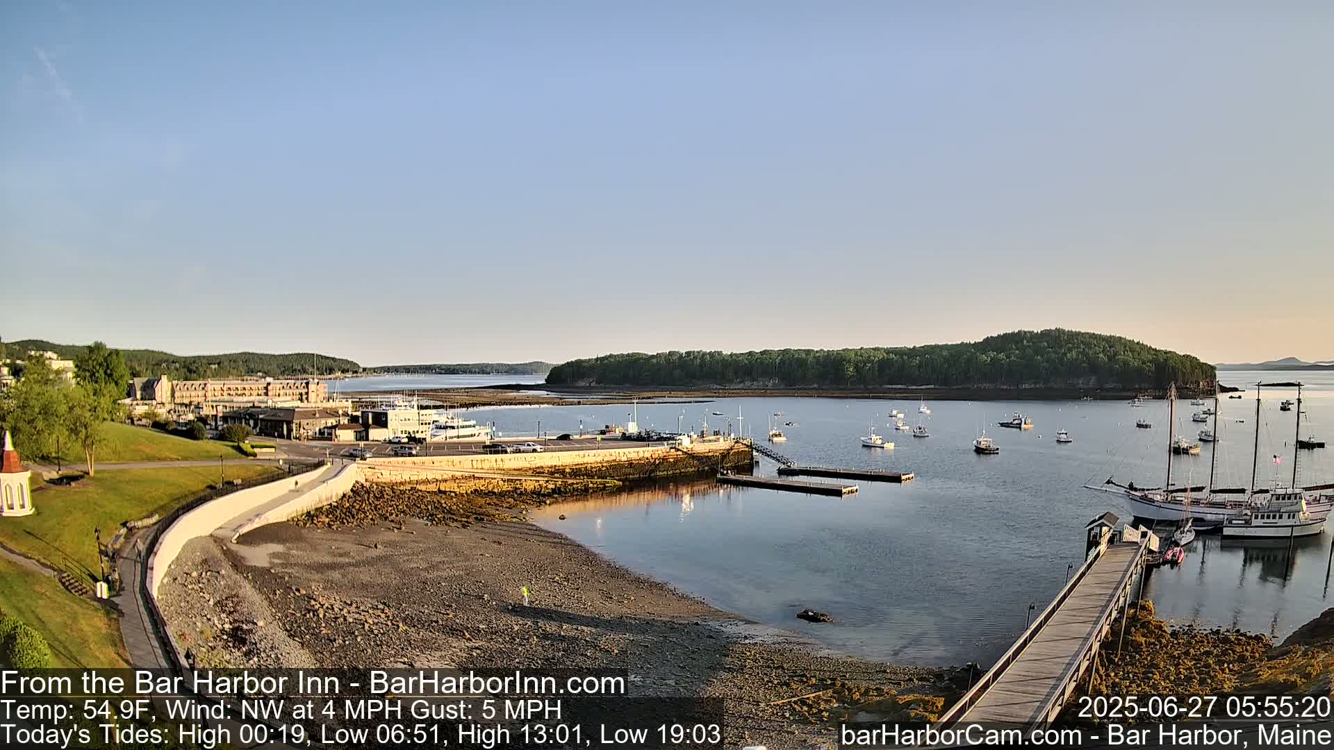 Bar Harbor  West View Live Cam - Maine, USA