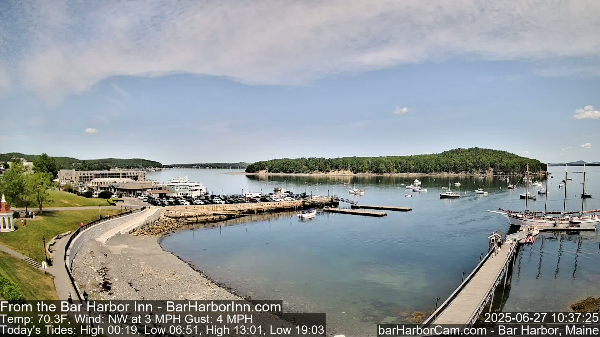 Bar Harbor  West View Live Cam - Maine, USA