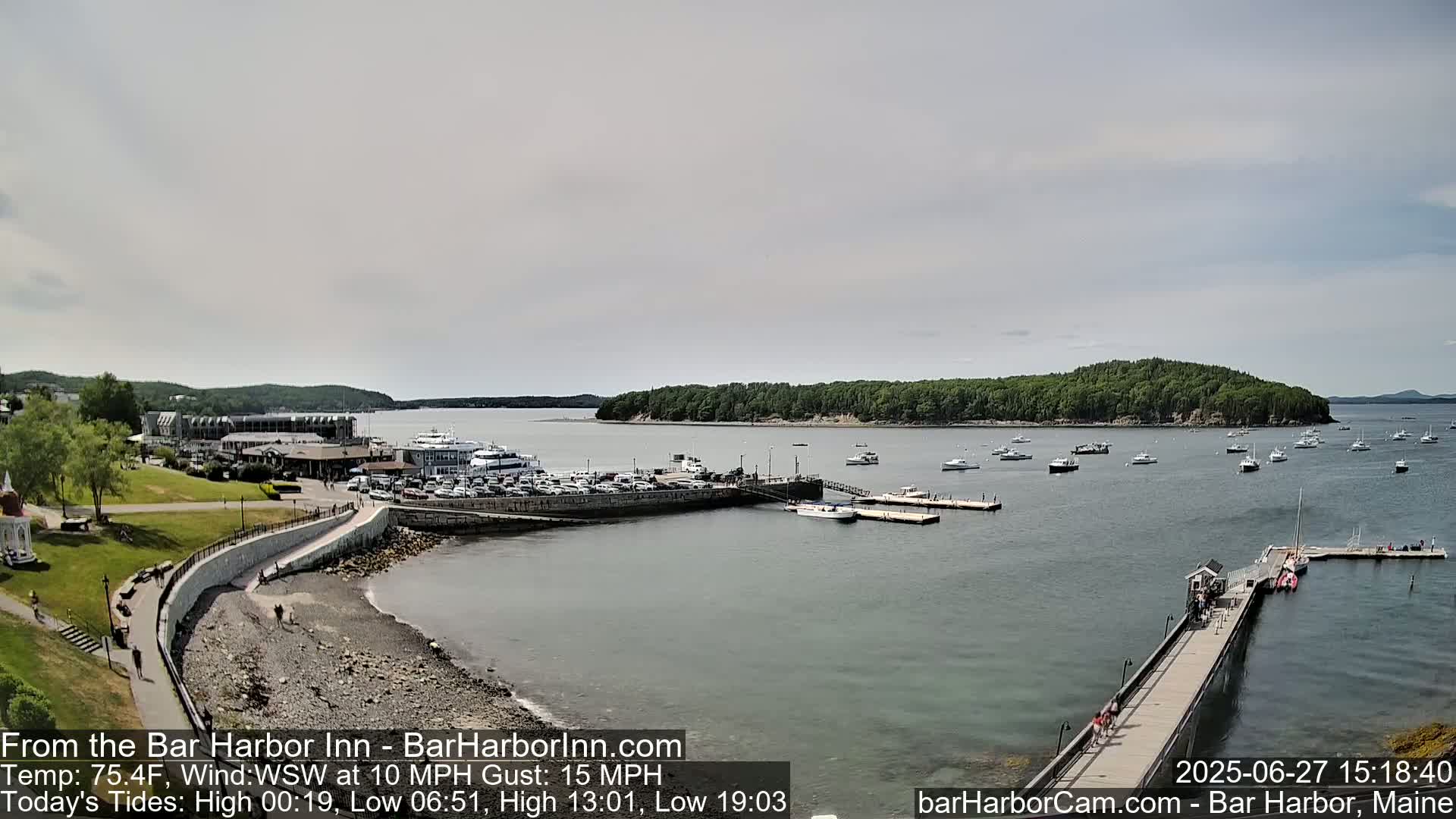 Bar Harbor  West View Live Cam - Maine, USA
