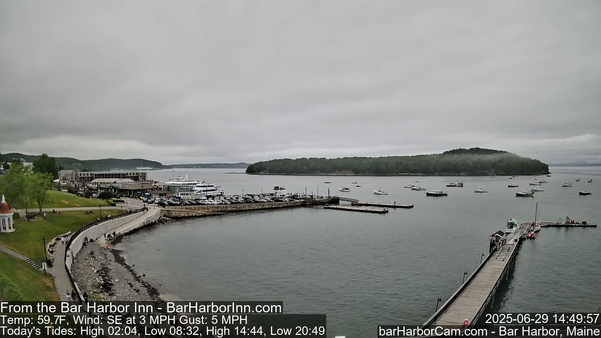 Bar Harbor  West View Live Cam - Maine, USA
