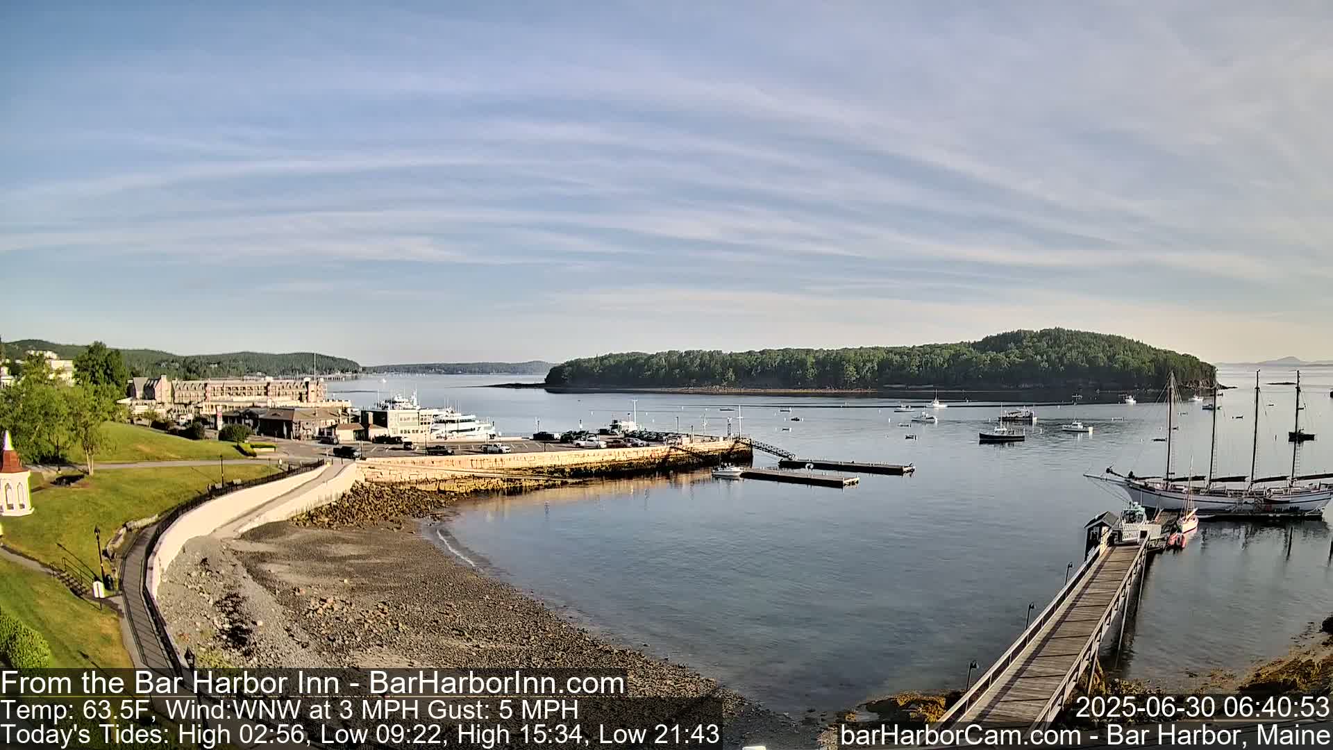 Bar Harbor  West View Live Cam - Maine, USA