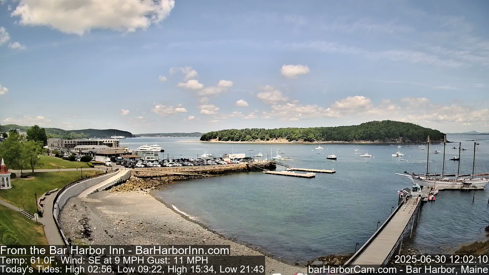 Bar Harbor  West View Live Cam - Maine, USA