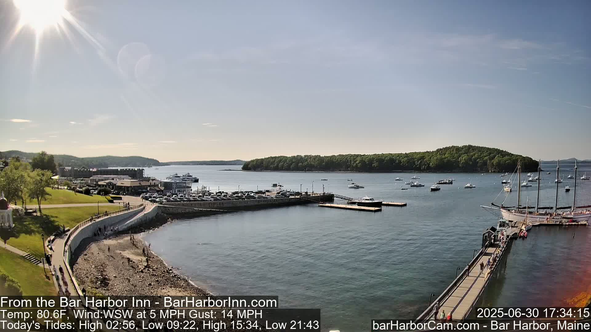 Bar Harbor  West View Live Cam - Maine, USA