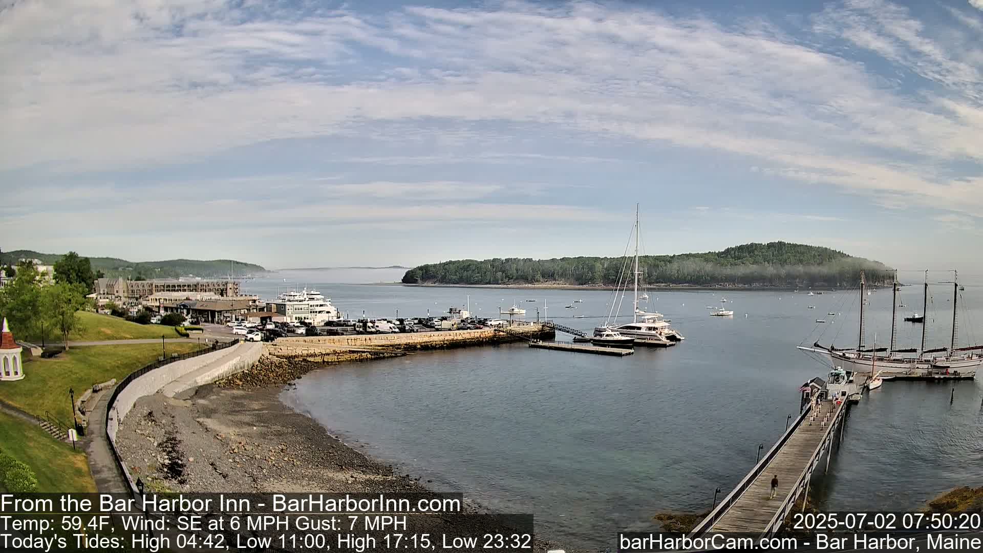 Bar Harbor  West View Live Cam - Maine, USA