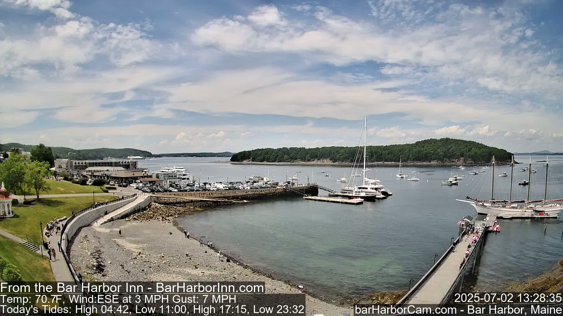 Bar Harbor  West View Live Cam - Maine, USA