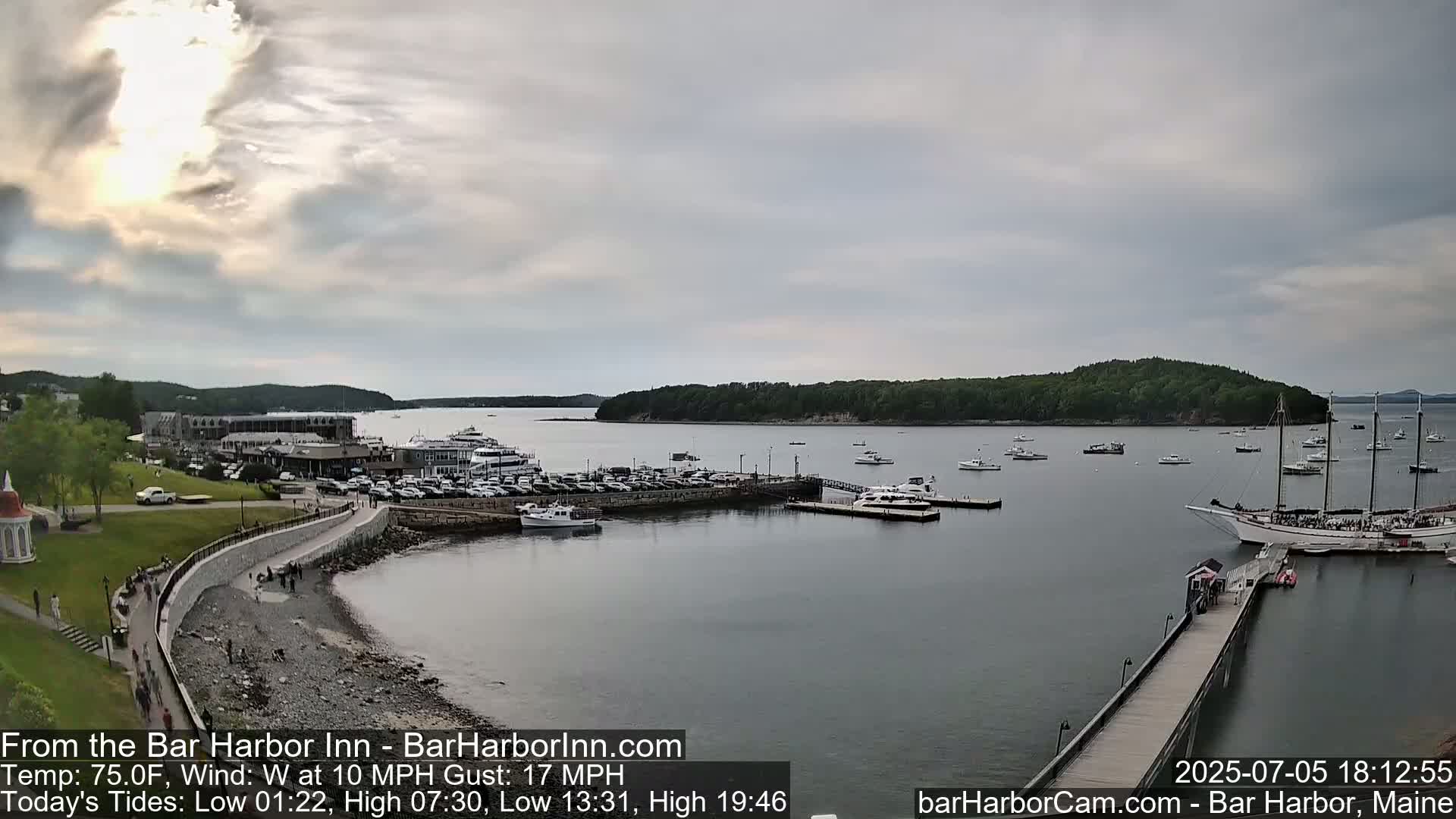 Bar Harbor  West View Live Cam - Maine, USA