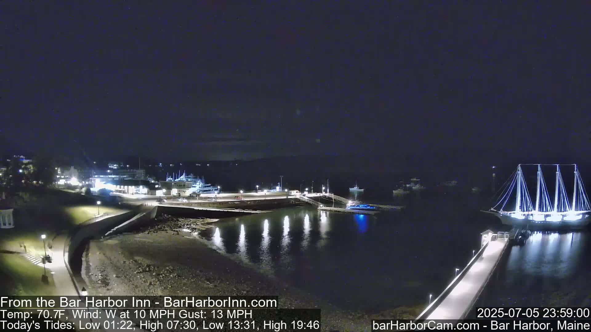 Bar Harbor  West View Live Cam - Maine, USA