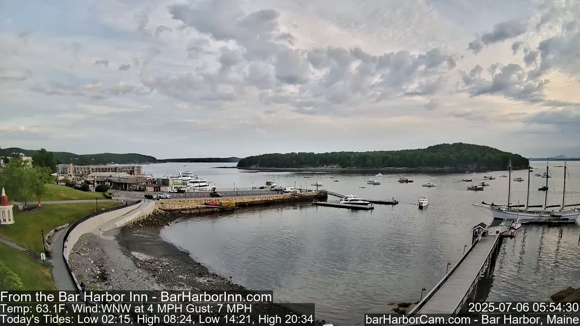 Bar Harbor  West View Live Cam - Maine, USA