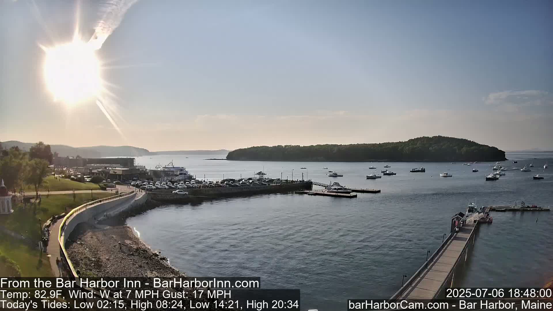 Bar Harbor  West View Live Cam - Maine, USA