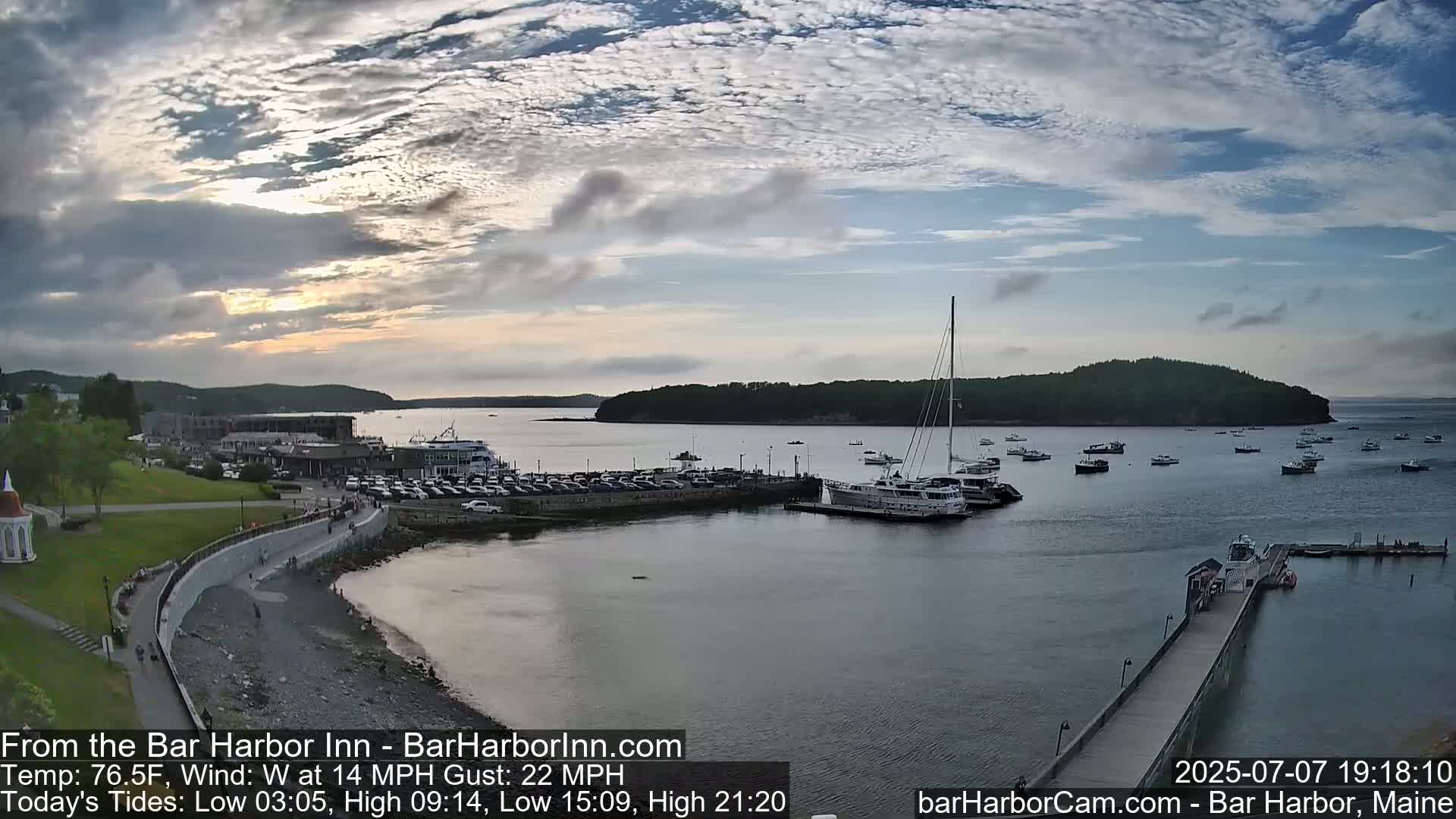 Bar Harbor  West View Live Cam - Maine, USA
