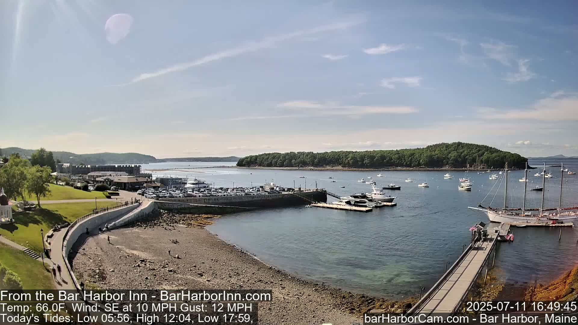 Bar Harbor  West View Live Cam - Maine, USA