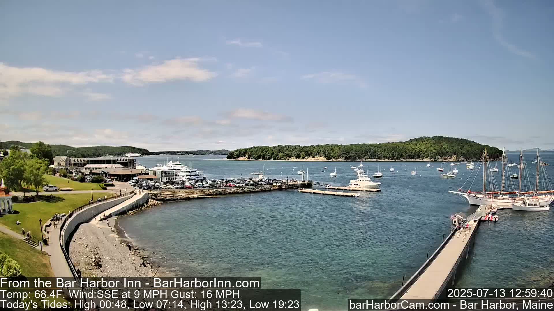 Bar Harbor  West View Live Cam - Maine, USA