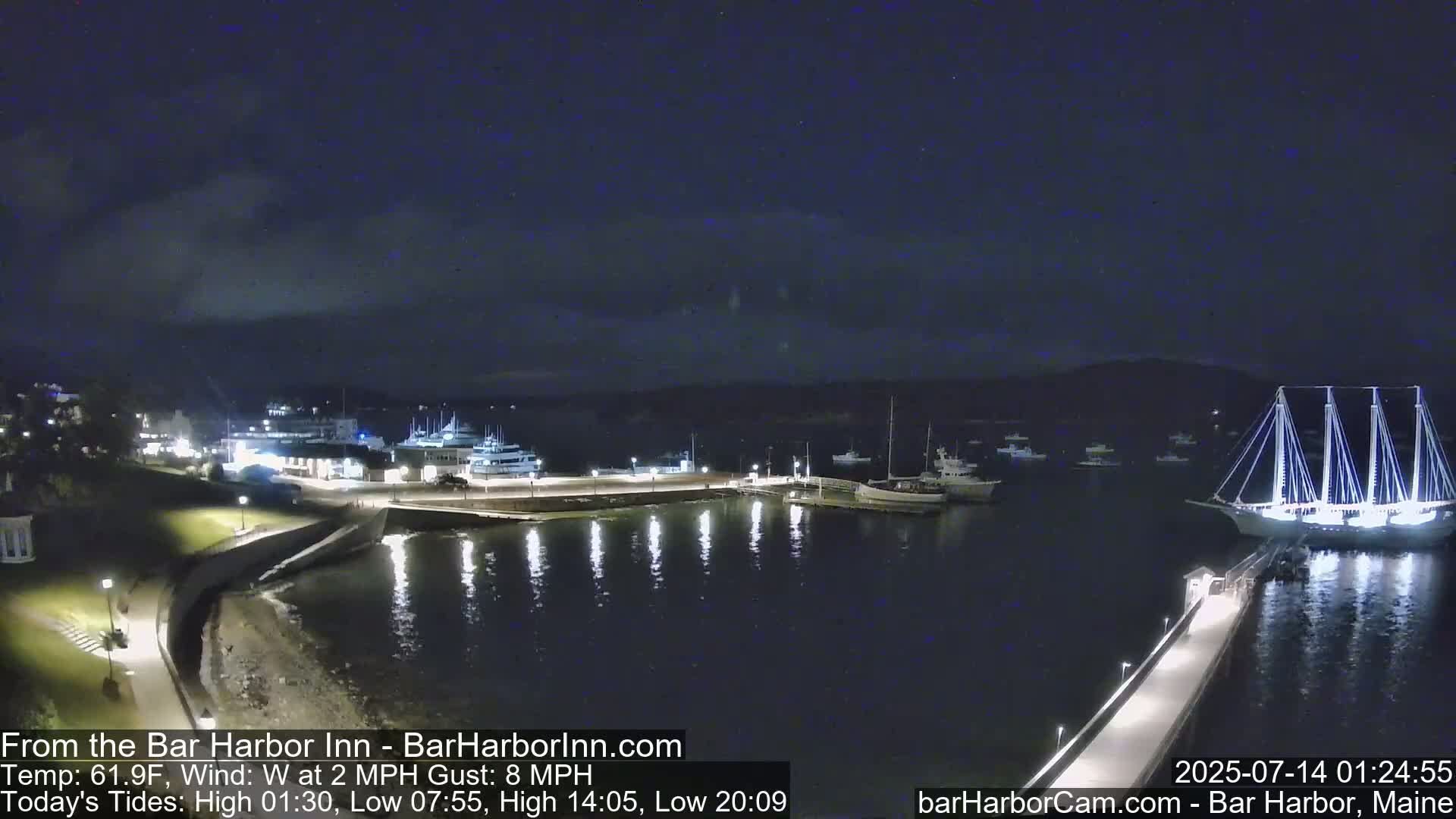 Bar Harbor  West View Live Cam - Maine, USA