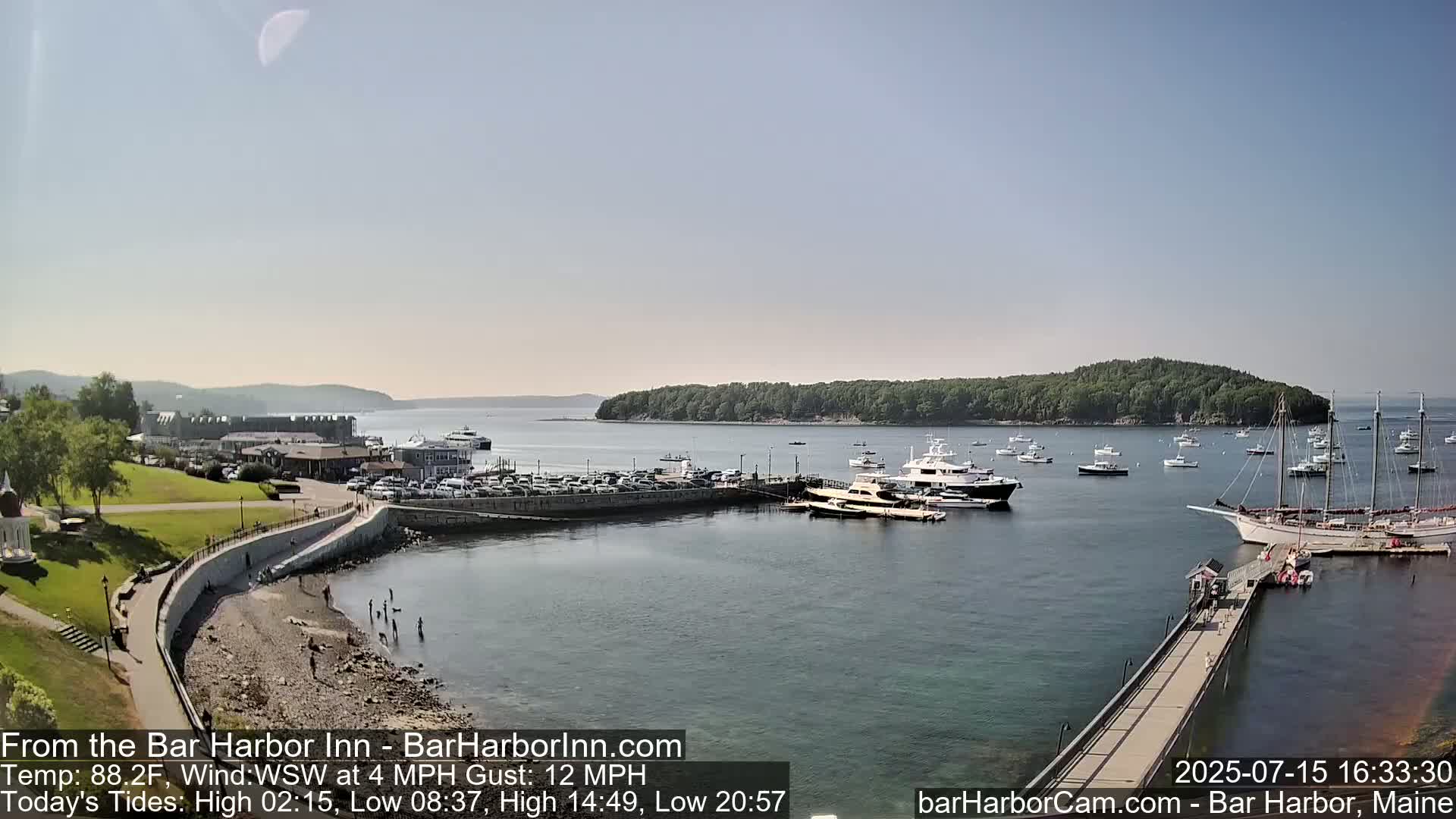 Bar Harbor  West View Live Cam - Maine, USA