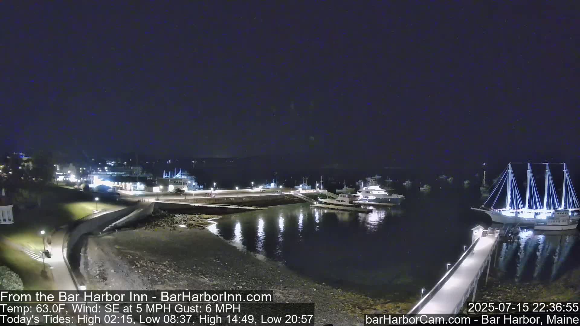 Bar Harbor  West View Live Cam - Maine, USA