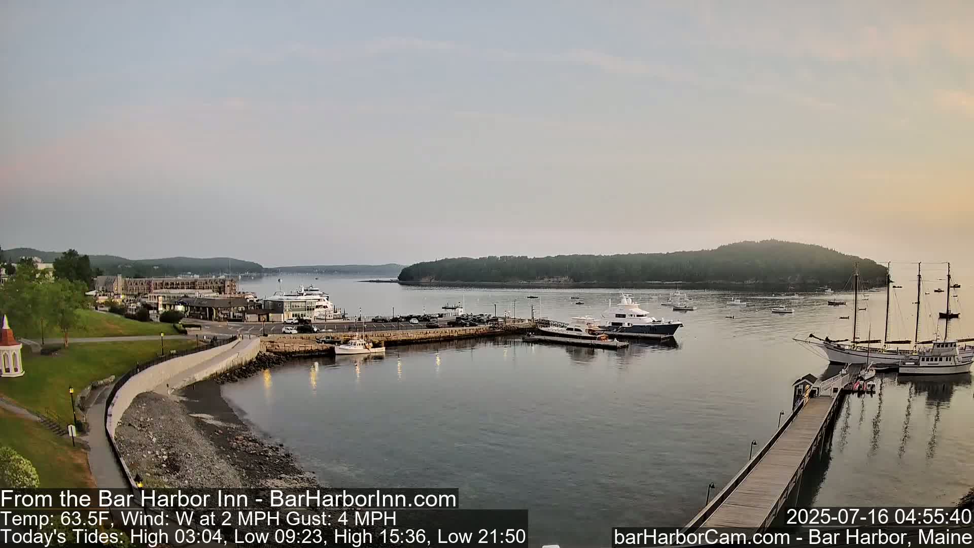 Bar Harbor  West View Live Cam - Maine, USA