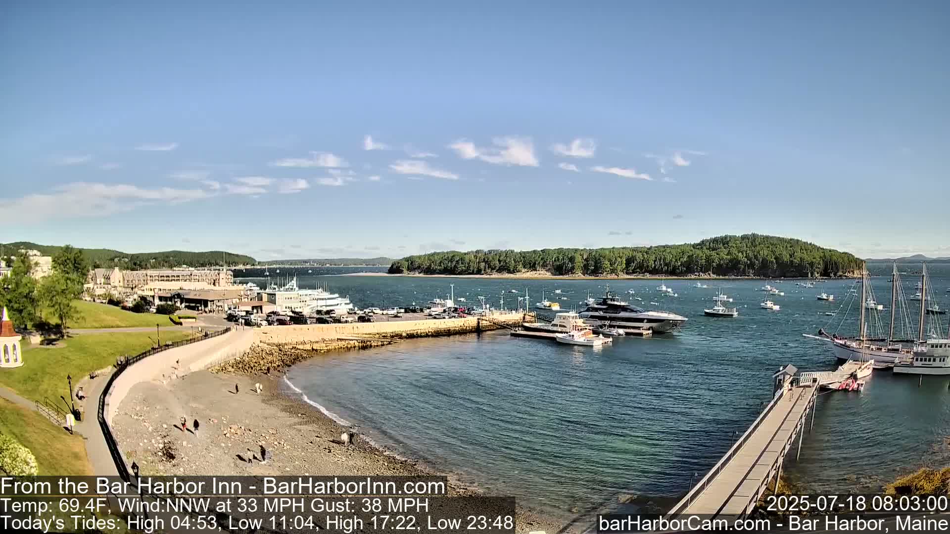 Bar Harbor  West View Live Cam - Maine, USA