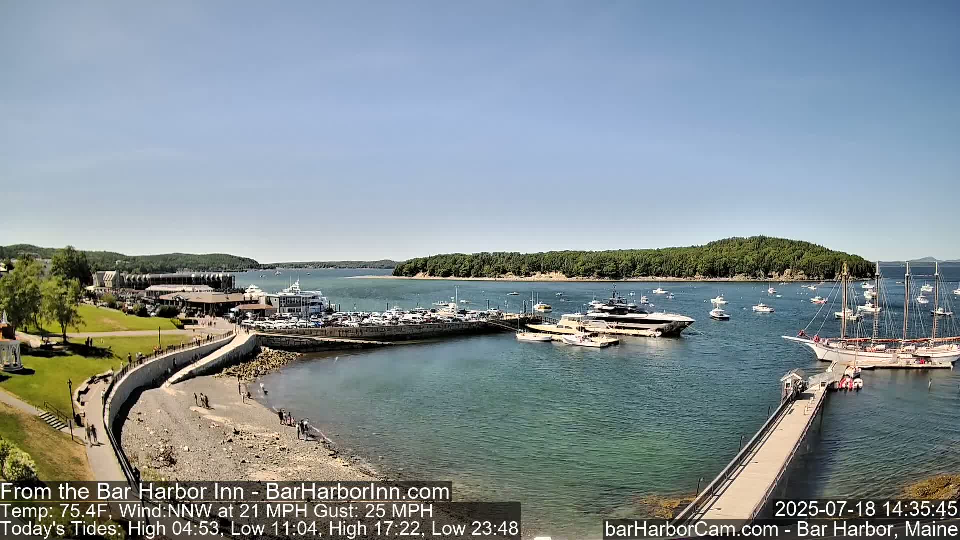 Bar Harbor  West View Live Cam - Maine, USA