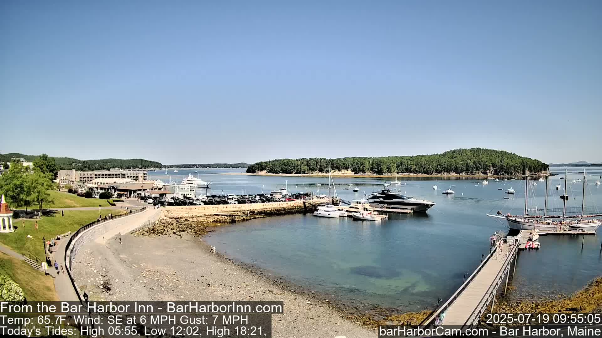 Bar Harbor  West View Live Cam - Maine, USA